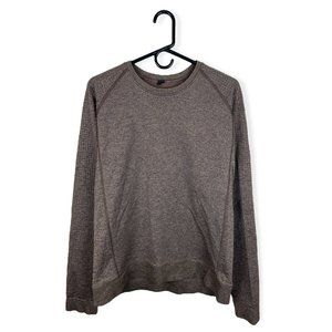 Lululemon Men’s Drysense Long Sleeve Shirt Thick Crewneck Brown